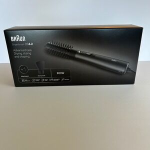 Braun Dryer Brush DB4.2 Hot Air Styler 800W Ionic Black BC420BRN NEW Open Box